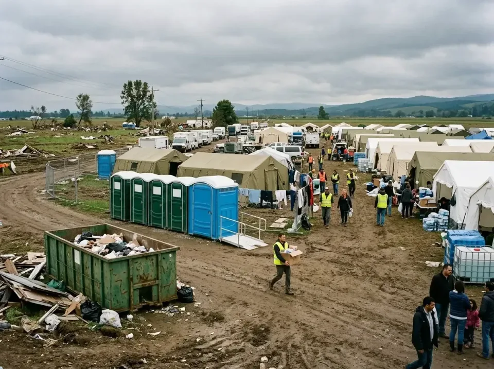 Porta Potty — Emergency Relief Camp — Porta Potty, Roll-off Dumpster, Canvas Tent, Emergency Relief Camp, Porta Potty Rental…