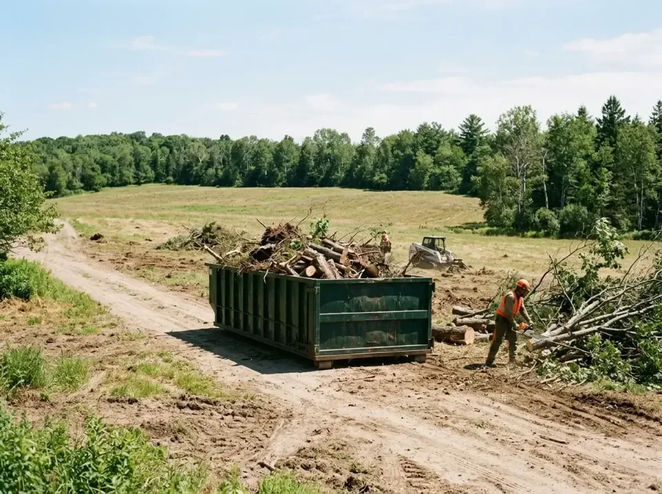 Roll-off Dumpster — Rural Property — Roll-off Dumpster, Chainsaw, Safety Vest, Rural Property, Porta Potty Rentals and Dumps…